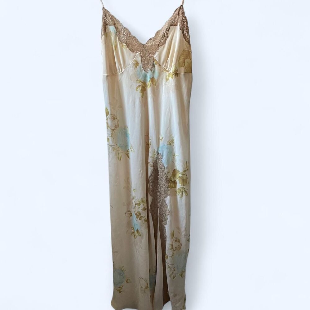 Unbranded Women's Cream and Blue Dress